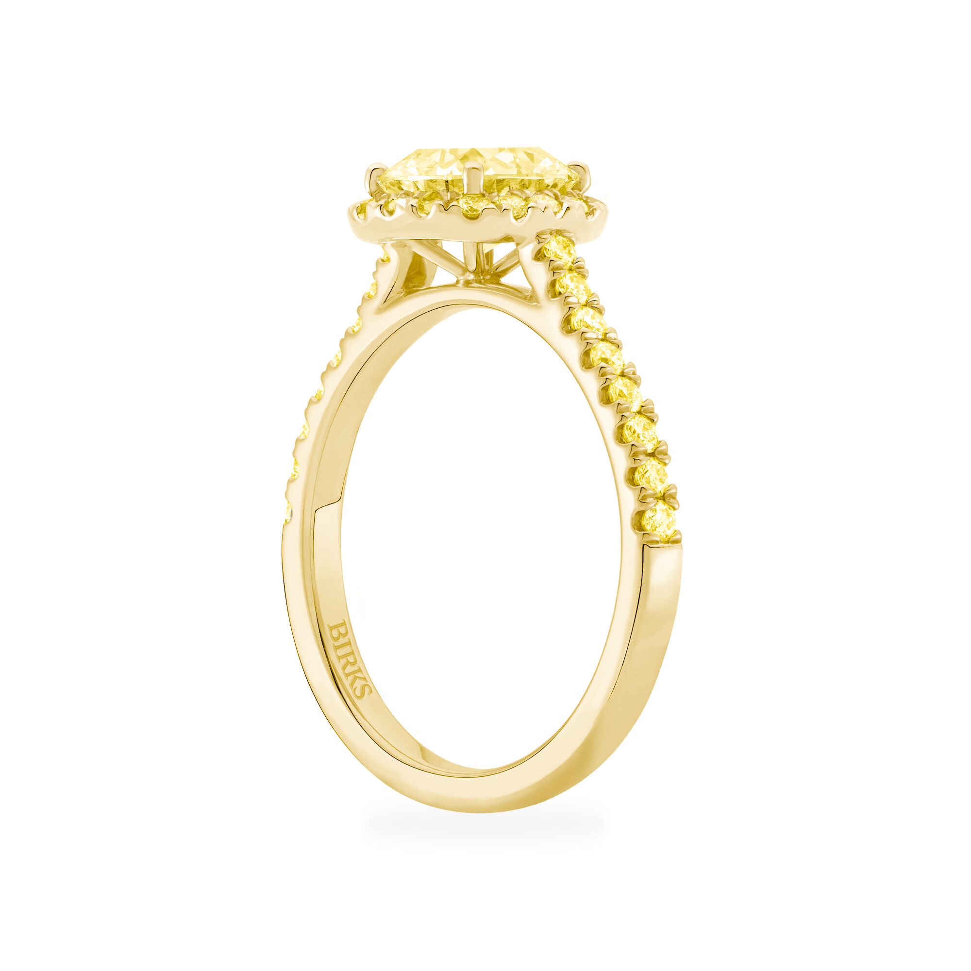 Gold band cushion cut engagement ring on sale